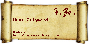 Husz Zsigmond névjegykártya