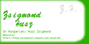 zsigmond husz business card